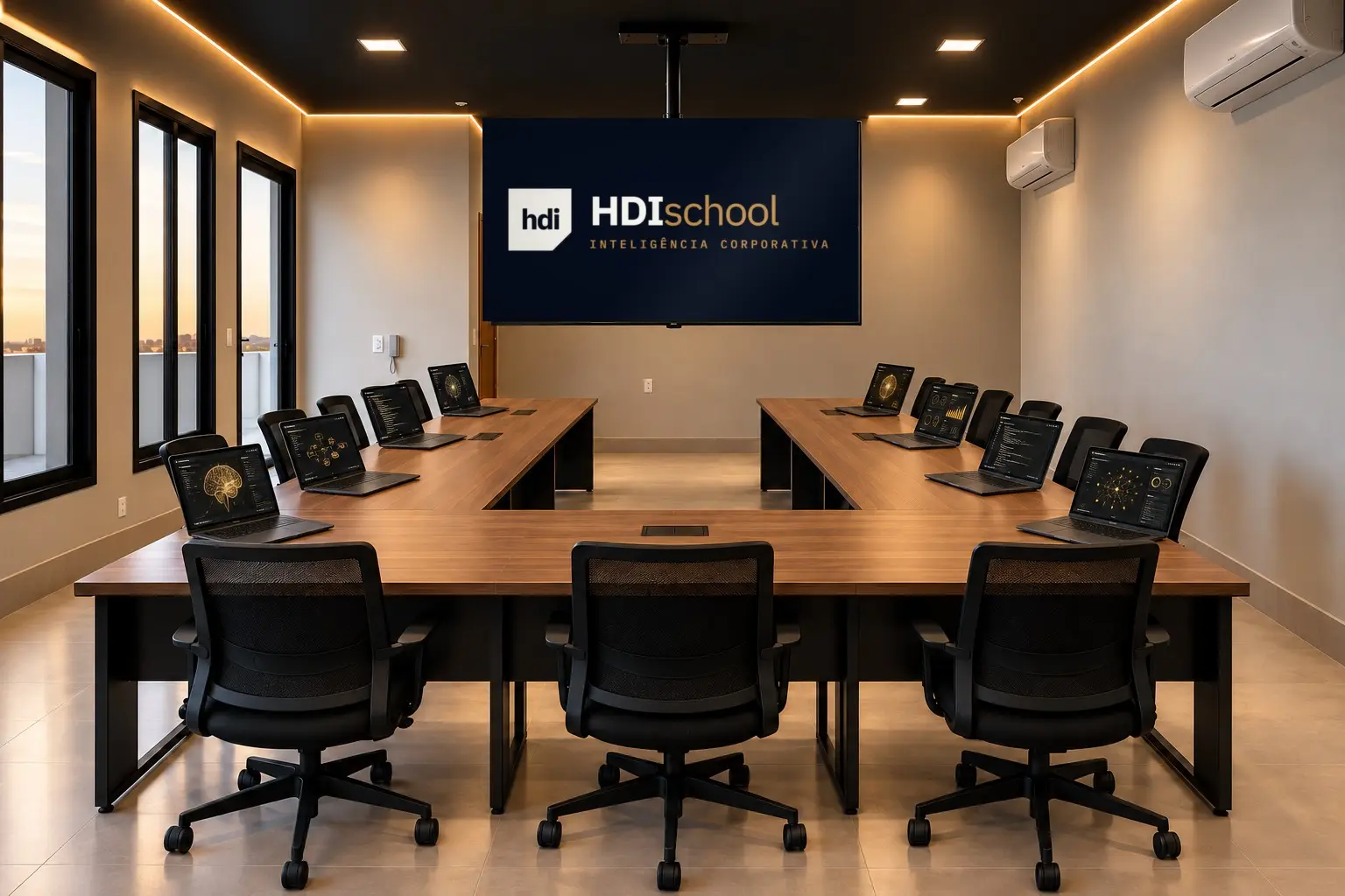 Sala de aula da HDI School em Itu